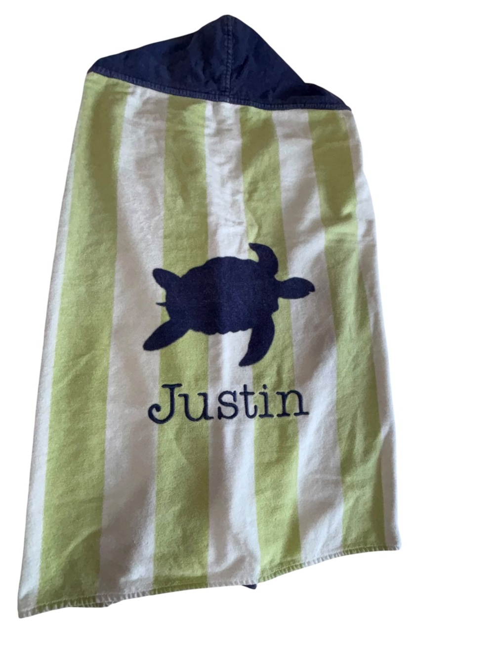 Pottery Barn Kids Justin Hooded Towel Sea Turtle Personalized